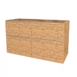 Mereo Mailo, koupelnová skříňka 121 cm, chrom madlo, Multidecor, Dub Wotan
