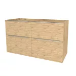 Mereo Mailo, koupelnová skříňka 121 cm, chrom madlo, Multidecor, Dub San remo sand