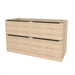 Mereo Mailo, koupelnová skříňka 121 cm, černé madlo, Multidecor, Dub Bardolino