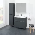 Mereo Mailo, koupelnová skříňka 121 cm, černé madlo, Multidecor, Dub Bardolino