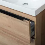 Mereo Mailo, koupelnová skříňka 121 cm, černé madlo, Multidecor, Dub Bardolino