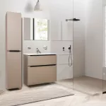 Mereo Mailo, koupelnová skříňka 121 cm, černé madlo, Multidecor, Dub Bardolino