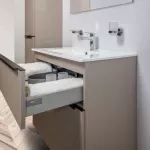 Mereo Mailo, koupelnová skříňka 121 cm, černé madlo, Multidecor, Dub Bardolino