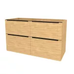 Mereo Mailo, koupelnová skříňka 121 cm, černé madlo, Multidecor, Dub Arlington