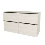 Mereo Mailo, koupelnová skříňka 121 cm, černé madlo, Multidecor, White Loft Pine