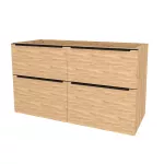 Mereo Mailo, koupelnová skříňka 121 cm, černé madlo, Multidecor, Jasan horský