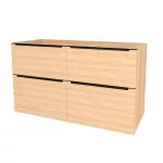 Mereo Mailo, koupelnová skříňka 121 cm, černé madlo, Multidecor, Dub Sand Barbera