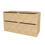 Mereo Mailo, koupelnová skříňka 121 cm, černé madlo, Multidecor, Dub San remo sand