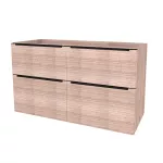 Mereo Mailo, koupelnová skříňka 121 cm, černé madlo, Multidecor, Dub Nelson