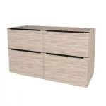 Mereo Mailo, koupelnová skříňka 121 cm, černé madlo, Multidecor, Dub Kronberg světlý