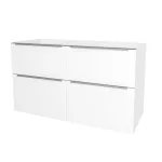 Mereo Mailo, koupelnová skříňka 121 cm, chrom madlo, Multidecor, Arktická bílá