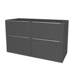 Mereo Mailo, koupelnová skříňka 121 cm, chrom madlo, Multidecor, Šedý diamant