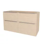 Mereo Mailo, koupelnová skříňka 121 cm, chrom madlo, Multidecor, Javor Hard šampaňský