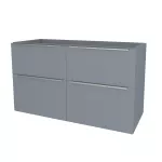 Mereo Mailo, koupelnová skříňka 121 cm, chrom madlo, Multidecor, Monumentální šedá
