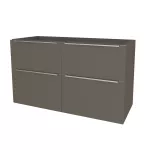 Mereo Mailo, koupelnová skříňka 121 cm, chrom madlo, Multidecor, Lávová šedá