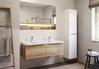 Mereo Mailo, koupelnová skříňka 121 cm, chrom madlo, Multidecor, Arktická šedá