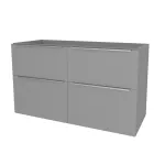 Mereo Mailo, koupelnová skříňka 121 cm, chrom madlo, Multidecor, Šedý Supermat
