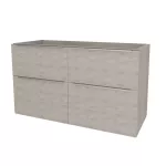 Mereo Mailo, koupelnová skříňka 121 cm, chrom madlo, Multidecor, Chromix stříbrný