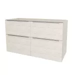 Mereo Mailo, koupelnová skříňka 121 cm, chrom madlo, Multidecor, White Loft Pine