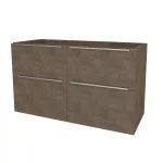 Mereo Mailo, koupelnová skříňka 121 cm, chrom madlo, Multidecor, Beton Chicago tm šedý