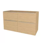 Mereo Mailo, koupelnová skříňka 121 cm, chrom madlo, Multidecor, Dub olejovaný