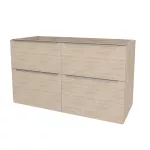 Mereo Mailo, koupelnová skříňka 121 cm, chrom madlo, Multidecor, Light Rock Hickory
