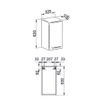 Mereo Bino koupelnová skříňka horní 63 cm, levá, Multidecor, Dub Kronberg světlý
