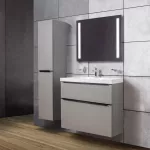 Mereo Mailo, koupelnová skříňka 121 cm, černé madlo, Multidecor, Dub Sand Barbera