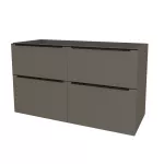 Mereo Mailo, koupelnová skříňka 121 cm, černé madlo, Multidecor, Lávová šedá