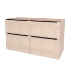 Mereo Mailo, koupelnová skříňka 121 cm, černé madlo, Multidecor, Dub Patinovaný