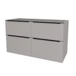 Mereo Mailo, koupelnová skříňka 121 cm, černé madlo, Multidecor, Arktická šedá