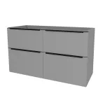 Mereo Mailo, koupelnová skříňka 121 cm, černé madlo, Multidecor, Šedý Supermat