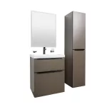 Mereo Mailo, koupelnová skříňka 121 cm, černé madlo, Multidecor, Light Select Walnut
