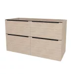 Mereo Mailo, koupelnová skříňka 121 cm, černé madlo, Multidecor, Light Rock Hickory