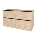 Mereo Mailo, koupelnová skříňka 121 cm, černé madlo, Multidecor, Blonde Liberty Elm