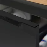 Mereo Mailo, koupelnová skříňka 121 cm, černé madlo, Multidecor, Arktická bílá