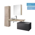 Mereo Ponte, koupelnová skříňka 70 cm, Multidecor, Jasan horský
