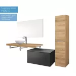 Mereo Ponte, koupelnová skříňka 70 cm, Multidecor, Jasan horský