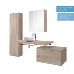 Mereo Ponte, koupelnová skříňka 70 cm, Multidecor, Jasan horský