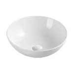Mereo Umyvadlo na desku bez přepadu, 400x400x145 mm, kulaté, keramické - pro zaslání na paletě