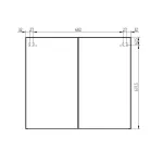 Mereo Koupelnová skříňka zrcadlová 80 cm, galerka, 2 x dvířka, Multidecor, Pino Aurélio