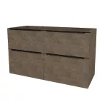 Mereo Mailo, koupelnová skříňka 121 cm, černé madlo, Multidecor, Beton Chicago tm šedý