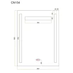 Mereo Zrcadlo 60x80 cm s LED osvětlením a odmlžováním
