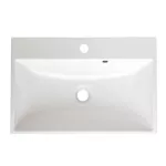 Mereo Aira, koupelnová skříňka s umyvadlem z litého mramoru 61 cm, dub Kronberg