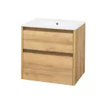 Mereo Opto, koupelnová skříňka s keramickým umyvadlem 61 cm, dub Riviera