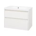 Mereo Opto, koupelnová skříňka s umyvadlem z litého mramoru 81 cm, bílá