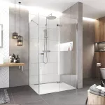 Mereo Zalamovací sprchový kout, Novea, obdélník, 110x80 cm, chrom ALU, sklo Čiré, dveře pravé a pevný díl