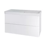 Mereo Siena, koupelnová skříňka s keramickým umyvadlem 101 cm, bílá lesk
