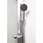 Mereo Sprchový box, čtvrtkruh, 90 cm, satin ALU, sklo Point, zadní stěny bílé, litá vanička, se stříškou