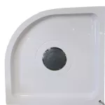 Mereo Sprchový box, čtvrtkruh, 90cm, satin ALU, sklo Point, zadní stěny bílé, SMC vanička, se stříškou